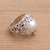 Cultured pearl cocktail ring, 'Lotus Moonlight' - Cultured Mabe Pearl and Sterling Silver Lotus Cocktail Ring (image 2c) thumbail