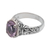 Amethyst cocktail ring, 'Floral Prayers' - 925 Sterling Silver Faceted Amethyst Cocktail Ring (image 2e) thumbail