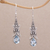 Blue topaz dangle earrings, 'Eden Butterflies' - 925 Sterling Silver Butterfly Blue Topaz Dangle Earrings thumbail