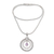 Amethyst-Anhänger-Halskette, 'Happy Sensation - Runde Anhänger-Halskette aus 925er Sterling Silber Amethyst