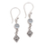 Blue topaz dangle earrings, 'Sky Serenade' - Blue Topaz and Sterling Silver Dangle Earrings from Bali