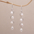 Cultured pearl dangle earrings, 'Heavenly Trail' - Wavy Cultured Pearl Dangle Earrings from Bali (image 2) thumbail