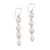 Cultured pearl dangle earrings, 'Heavenly Trail' - Wavy Cultured Pearl Dangle Earrings from Bali thumbail