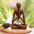 Wood sculpture, 'Natural Meditation' - Wood Lotus Meditation Yoga Sculpture Hand Carved in Bali (image 2e) thumbail