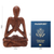 Wood sculpture, 'Natural Meditation' - Wood Lotus Meditation Yoga Sculpture Hand Carved in Bali (image 2j) thumbail