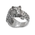 Sterling silver cocktail ring, 'Leopard Grip' - 925 Sterling Silver Leopard Cocktail Ring from Indonesia
