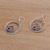 Amethyst-Ohrhänger - Kreis aus Sterlingsilber mit Rankenwerk und Amethyst-Ohrringen