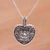 Sterling silver pendant necklace, 'Guardian Heart' - 925 Sterling Silver Guardian Heart Pendant Necklace (image 2) thumbail