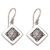 Sterling silver dangle earrings, 'Weaving Ketupats' - Woven Sterling Silver Diamond Shaped Dangle Earrings thumbail