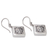 Sterling silver dangle earrings, 'Weaving Ketupats' - Woven Sterling Silver Diamond Shaped Dangle Earrings (image 2c) thumbail