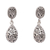 Sterling silver dangle earrings, 'Jasmine Shell' - Sterling Silver Jasmine Flower Dangle Earrings from Bali (image 2a) thumbail
