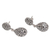Sterling silver dangle earrings, 'Jasmine Shell' - Sterling Silver Jasmine Flower Dangle Earrings from Bali (image 2c) thumbail