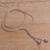 Sterling silver lariat necklace, 'Twin Orbs' - Balinese Sterling Silver Lariat Necklace with Two Orbs