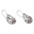 Cultured pearl dangle earrings, 'Butterflies and Frangipani' - Floral Butterfly Cultured Pearl Earrings from  Bali (image 2d) thumbail