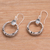 Blue topaz dangle earrings, 'Echo Ring' - Blue Topaz and Sterling Silver Dangle Earrings from Bali