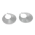 Sterling Silber Creolen "Spiral Crest" - Balinesische handgefertigte Reifen-Ohrringe aus Sterlingsilber