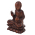 Wood statuette, 'Vitarka Buddha' - Hand Crafted Balinese Suar Wood Buddha Meditation Statuette