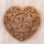 Wood relief panel, 'Om Love' - Hand Carved Balinese Om Motif Wood Wall Relief Panel thumbail