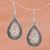 Sterling silver dangle earrings, 'Silver Drop' - Sterling Silver Balinese Tendrils Tear Drop Dangle Earrings (image 2) thumbail