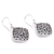 Sterling silver dangle earrings, 'Paradise Window' - Sterling Silver Diamond-Shaped Scroll Work Dangle Earrings (image 2c) thumbail