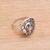 Sterling silver cocktail ring, 'Flying In the Garden' - 925 Sterling Silver Butterfly Flower Garden Cocktail Ring (image 2c) thumbail