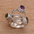 Multi-gemstone stacking rings, 'Perfect Prism' (set of 3) - Multi-Gemstone Sterling Silver Stacking Rings (Set of 3) thumbail