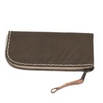 Leather clutch, 'Umber Sophistication' - Handcrafted Leather Wallet in Umber from Java
