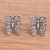 Sterling silver stud earrings, 'Fluttering Beauty' - Balinese Handmade Sterling Silver Butterfly Stud Earrings (image 2) thumbail