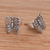 Sterling silver stud earrings, 'Fluttering Beauty' - Balinese Handmade Sterling Silver Butterfly Stud Earrings (image 2b) thumbail