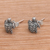 Sterling silver stud earrings, 'Sweet Shells' - Artisan Made Sterling Silver Turtle Stud Earrings from Bali (image 2b) thumbail