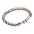 Sterling silver chain bracelet, 'Together as One' - Balinese Sterling Silver Floral Chain Bracelet
