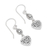 Sterling silver dangle earrings, 'Seeds of Hatiku' - Sterling Silver Heart Shaped Dangle Earrings from Indonesia