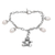 Cultured pearl charm bracelet, 'Precious Teddy' - Cultured Freshwater Pearl and Teddy Bear Charm Bracelet (image 2a) thumbail