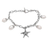 Cultured freshwater pearl charm bracelet, 'Sea Star' - Cultured Freshwater Pearl and Silver Starfish Charm Bracelet (image 2a) thumbail
