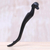 Wood back scratcher, 'Dachshund Delight in Black' - Black Dachshund Dog Paw Wood Back Scratcher from Bali (image 2) thumbail