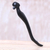 Wood back scratcher, 'Dachshund Delight in Black' - Black Dachshund Dog Paw Wood Back Scratcher from Bali (image 2b) thumbail
