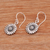Sterling silver dangle earrings, 'Sweet Daisy' - Sterling Silver Daisy Flower Dangle Earrings from Bali