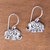 Sterling Silber Ohrhänger, 'Ornate Elephants' - Balinesische Ohrhänger aus Sterlingsilber mit Elefantenmotiv
