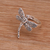 Sterling silver cocktail ring, 'Dance of the Dragonfly' - Sterling Silver Dragonfly Cocktail Ring Handmade in Bali
