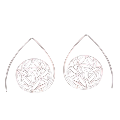 Sterling silver drop earrings, 'Seeds of Life' - Sterling Silver Drop Earrings Handcrafted in Bali