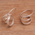 Sterling silver hoop earrings, 'Modern Curls' - Modern Sterling Silver Hoop Earrings from Bali (image 2b) thumbail