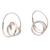 Sterling silver hoop earrings, 'Modern Curls' - Modern Sterling Silver Hoop Earrings from Bali (image 2c) thumbail