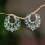 Sterling silver hoop earrings, 'Graceful Glamour' - Sterling Silver Hoop Earrings Handcrafted in Bali (image 2) thumbail