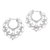 Sterling silver hoop earrings, 'Graceful Glamour' - Sterling Silver Hoop Earrings Handcrafted in Bali thumbail