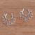 Sterling silver hoop earrings, 'Graceful Glamour' - Sterling Silver Hoop Earrings Handcrafted in Bali (image 2b) thumbail