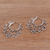 Sterling silver hoop earrings, 'Graceful Glamour' - Sterling Silver Hoop Earrings Handcrafted in Bali (image 2c) thumbail