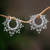 Sterling silver hoop earrings, 'Halo of Petals' - Sterling Silver Hoop Earrings Handcrafted in Bali (image 2) thumbail