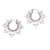 Sterling silver hoop earrings, 'Halo of Petals' - Sterling Silver Hoop Earrings Handcrafted in Bali thumbail