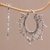 Sterling silver hoop earrings, 'Halo of Petals' - Sterling Silver Hoop Earrings Handcrafted in Bali (image 2b) thumbail
