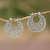 Sterling silver hoop earrings, 'Swirling Radiance' - Sterling Silver Hoop Earrings Handcrafted in Bali (image 2) thumbail